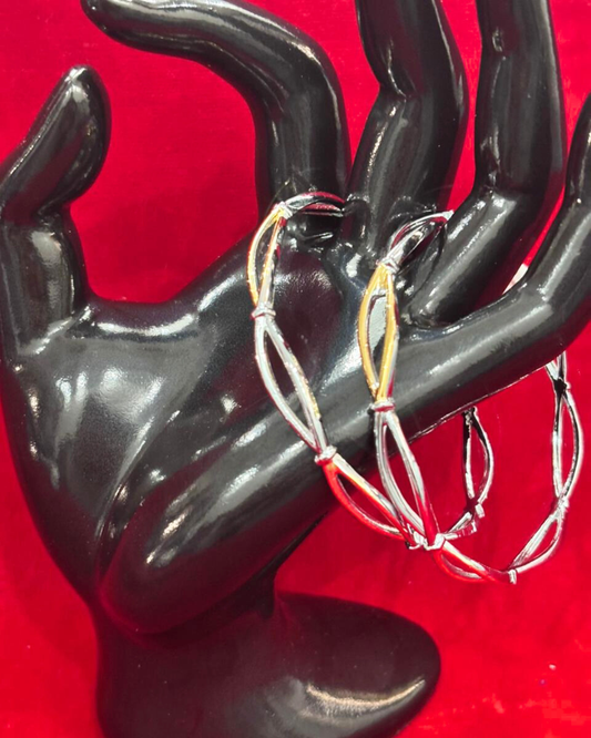 92.5 Pure Silver 2-tone Infinity Dailywear Round Bangles (2.6 size)