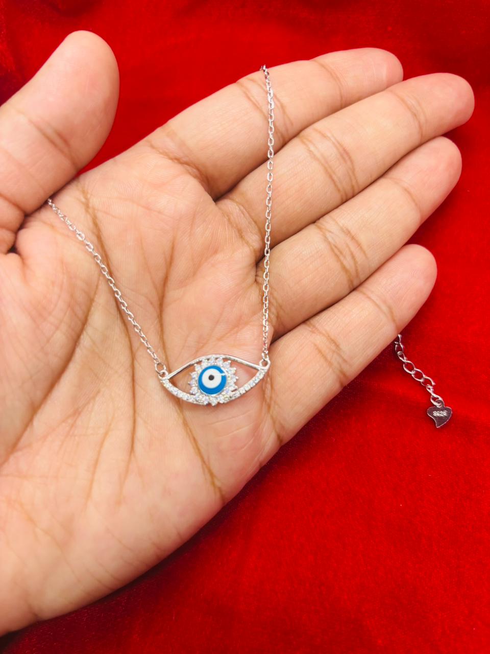 925 Silver Evil Eye Chain Necklace (Assorted designs)