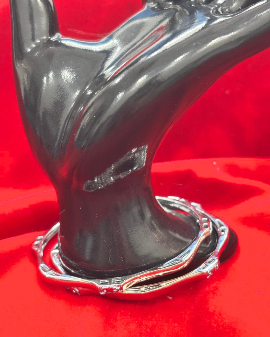 92.5 Pure Silver 2-tone Sleek Dailywear Round Bangles (2.6 size)