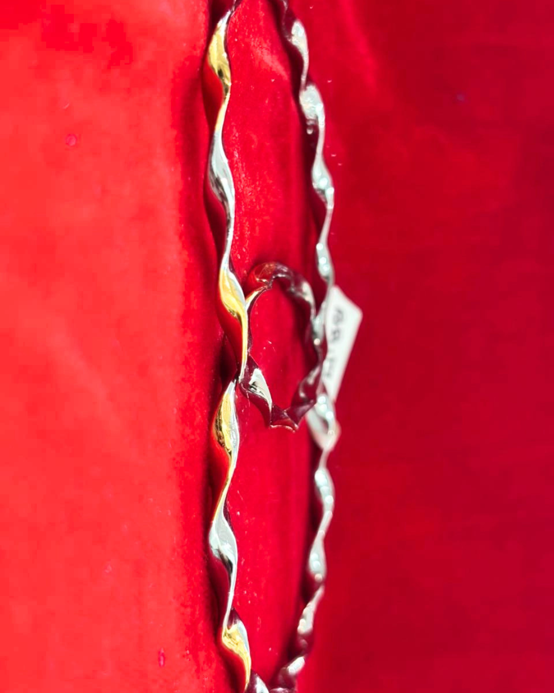 92.5 Pure Silver 2-tone Spiral Dailywear Round Bangles (2.4 size)