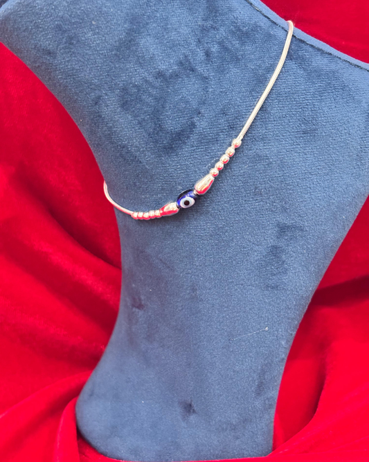 Real Silver Evil Eye 🧿 Anklets