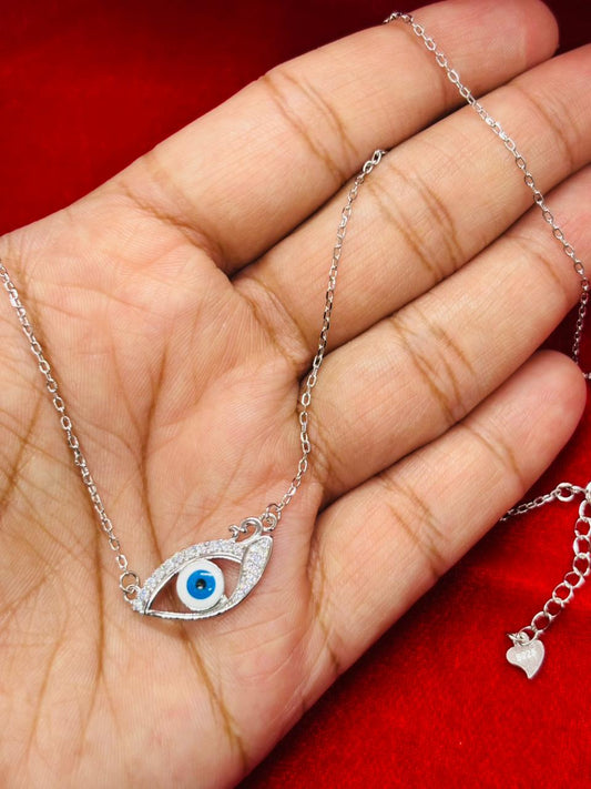 925 Silver Evil Eye Chain Necklace (Assorted designs)