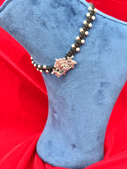 Real Silver Adjustable Doli Dhaga Dailywear Anklets (1 pair)